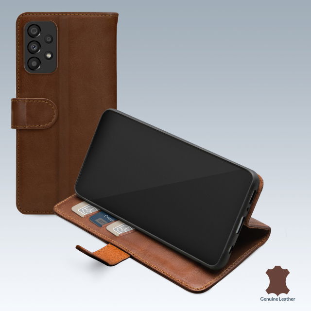 Mobilize Leather Wallet Samsung Galaxy A33 5G Hülle braun