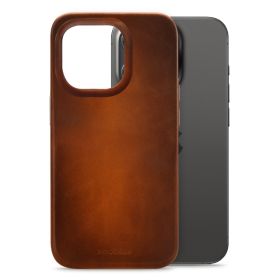 Mobilize Premium Leather Case Apple iPhone 15 Pro MagSafe Hülle Burned Cognac
