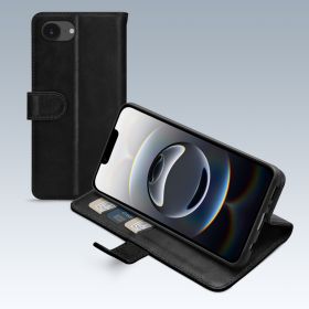 Mobilize Premium Gelly Wallet Book Case Apple iPhone 16e Hülle schwarz