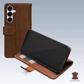 Mobilize Leather Wallet Samsung Galaxy S25 Plus Hülle braun