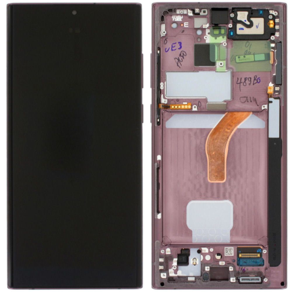 Samsung Galaxy S22 Ultra Display Einheit burgundy