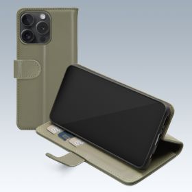 Mobilize Premium Gelly Wallet Book Case Apple iPhone 15 Pro Hülle Grün